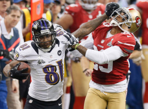 Anquan Boldin during Super Bowl 2013