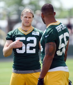 Clay Matthews, Julius Peppers - NFL: Green Bay Packers-Minicamp