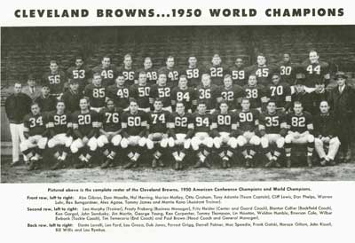 La storia del football americano – 1950: titolo ai Cleveland Browns
