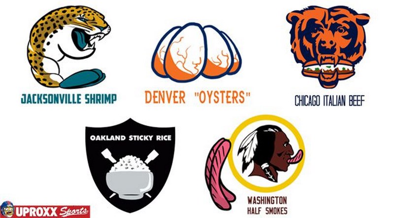 I logo NFL visti come se fossero cibo