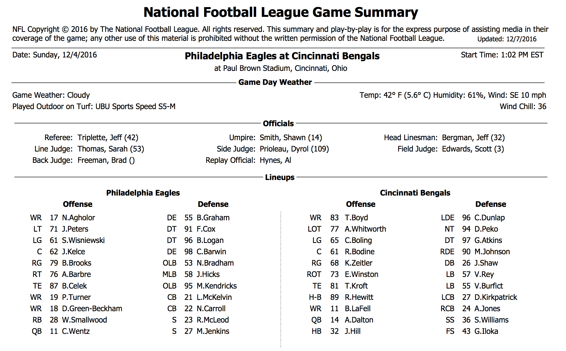 Gamebook week 13