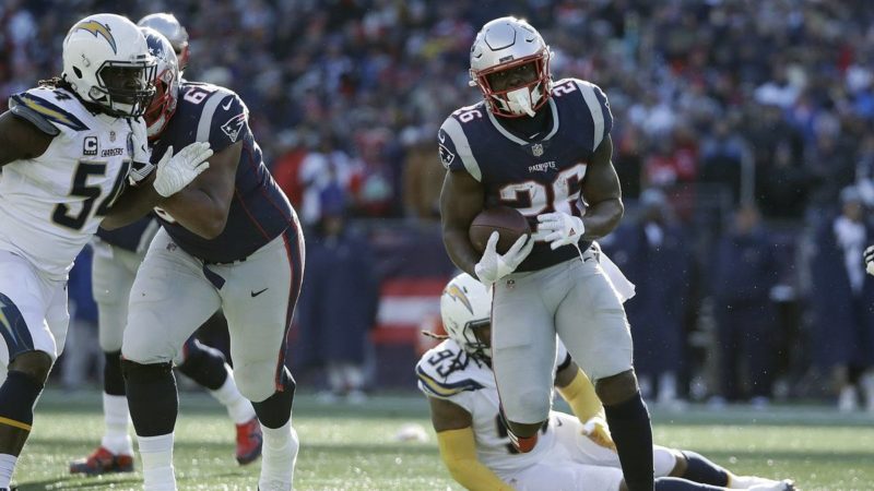 sony michel patriots chargers