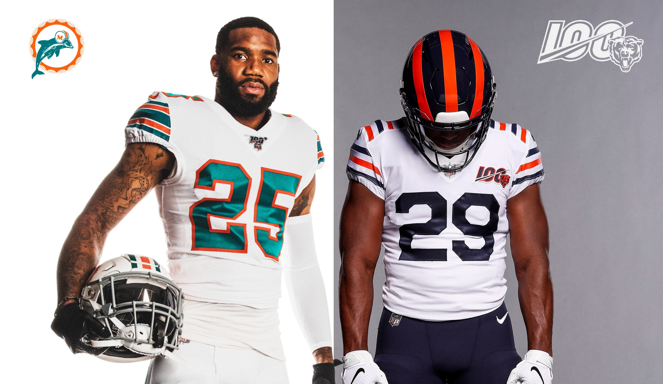 Miami Dolphins Chicago Bears throwback