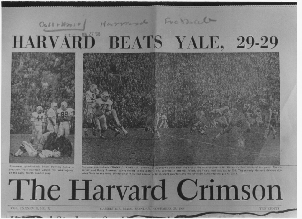 Il giorno in cui Harvard battè Yale