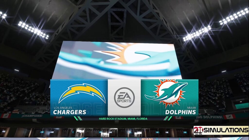 simulations chargers dolphins