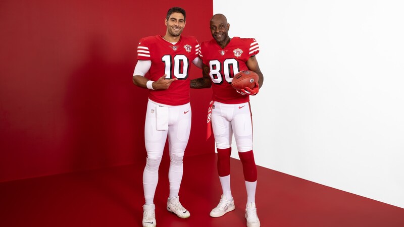 Divise_49ers_75_anniversary_red_Garoppolo-Rice