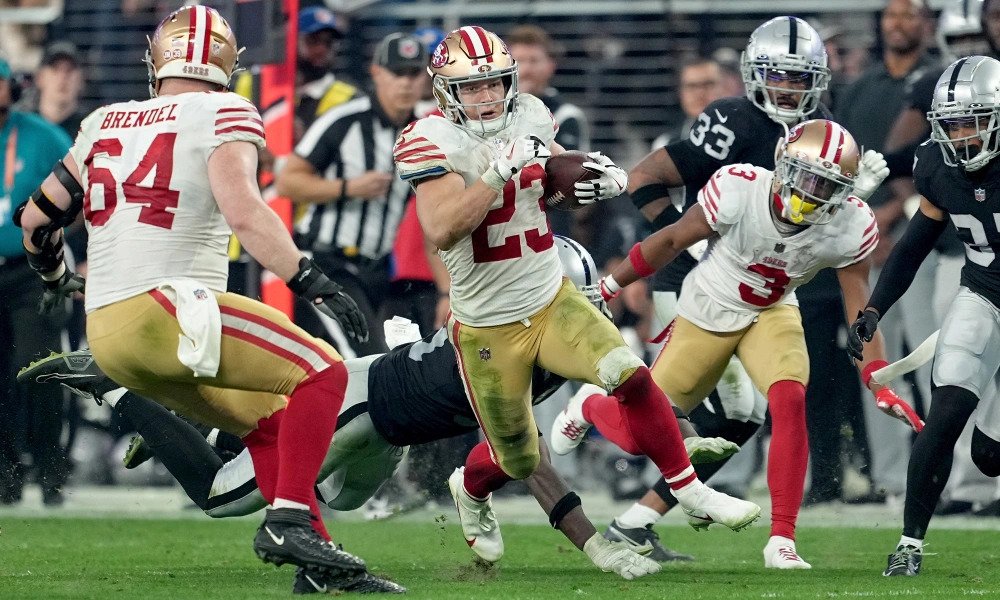 mccaffrey 49ers raiders