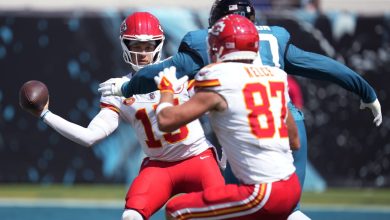 mahomes kelce Chiefs Jaguars Football