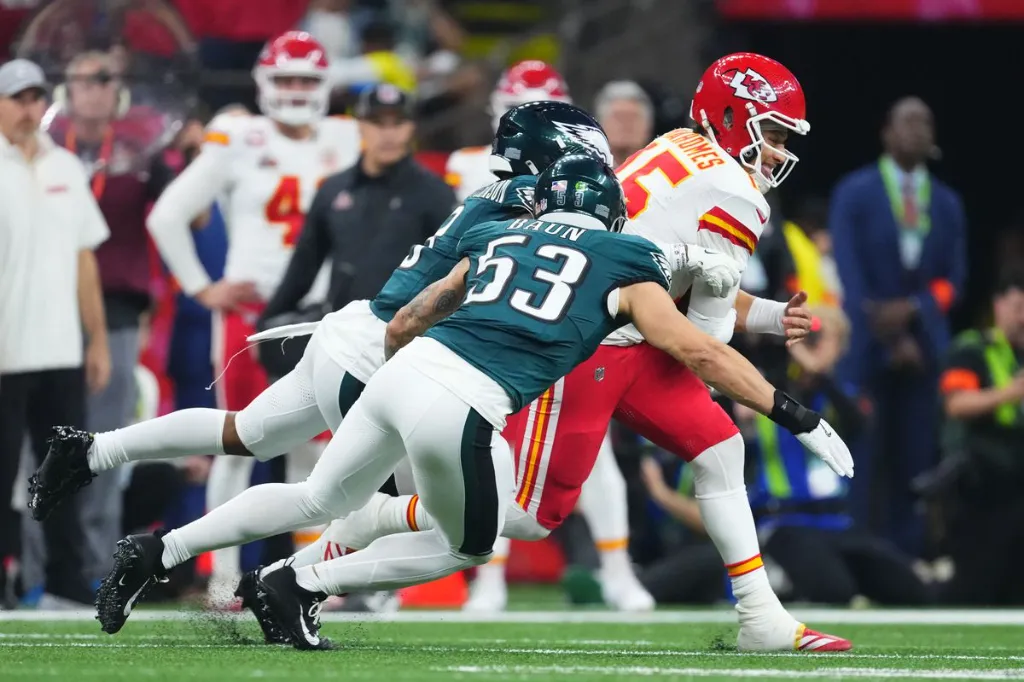 Mahomes Chiefs Eagles Super Bowl LIX